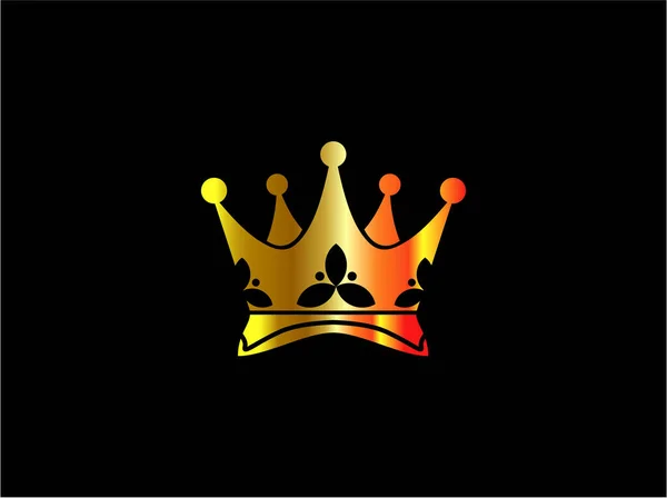 Couronne Dorée Princesse Roi Couronne Vecteur — Image vectorielle