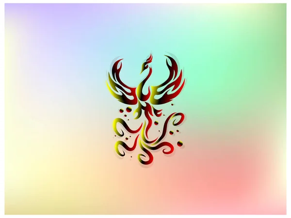 Phoenix Vibrant Vecteur Logo Oiseau Phoenix — Image vectorielle