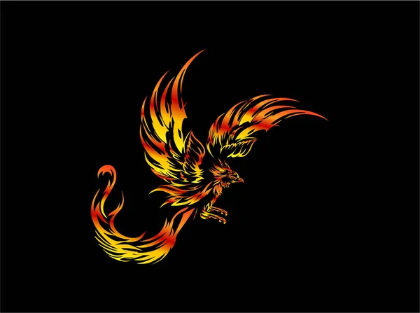 Γοητευτική Απεικόνιση Phoenix Logo Concept — Διανυσματικό Αρχείο