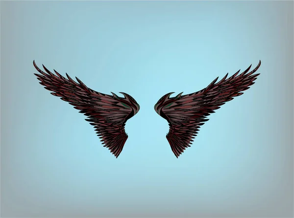翼のロゴデザインテンプレートベクトル分離 — ストックベクタ