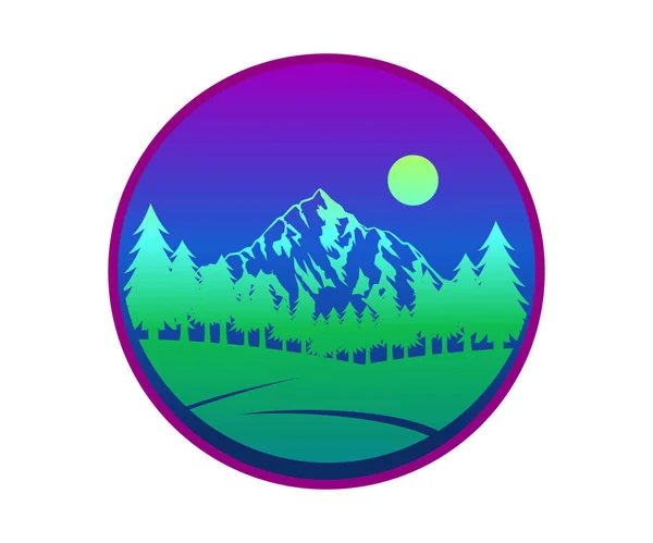 Λογότυπο Τοπίου Κυκλικό Σχήμα — Διανυσματικό Αρχείο