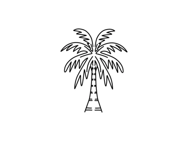 Palmiye Ağacı Vektör Çizimlerinin Çizimi — Stok Vektör