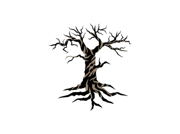 Ilustrasi Vektor Pohon Mati Kuno - Stok Vektor