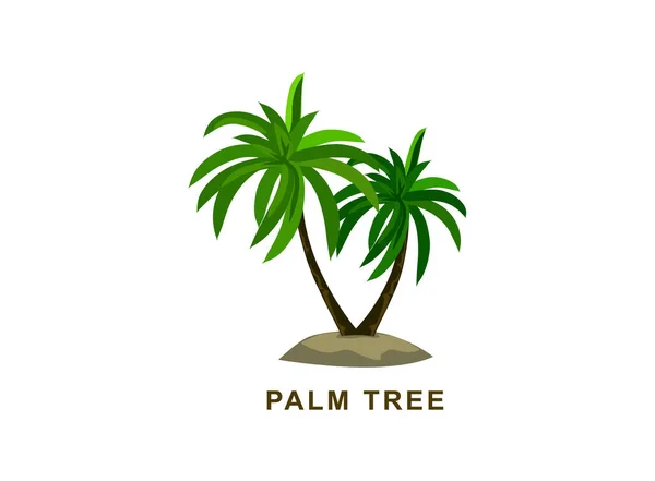 Coconut Palmera Vector Ilustración — Archivo Imágenes Vectoriales