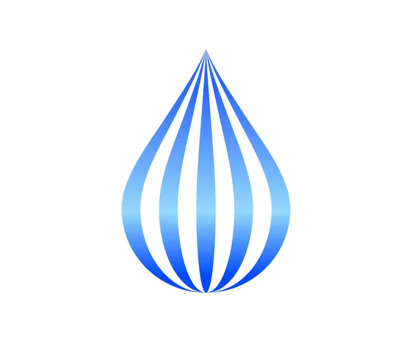 Moderne Wassertropfen Logo Vektor Isoliert — Stockvektor