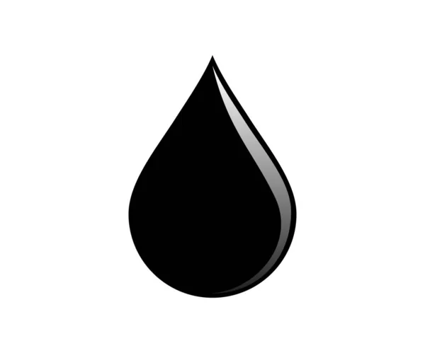 Ikona Kropli Wody Odizolowana Płaski Styl Ikony Kolorze Czarnym — Wektor stockowy