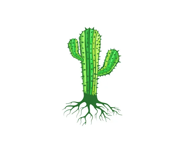 Kaktus Träd Vektor Illustration Natur Designelement Isolerad Vitt Att Slags — Stock vektor
