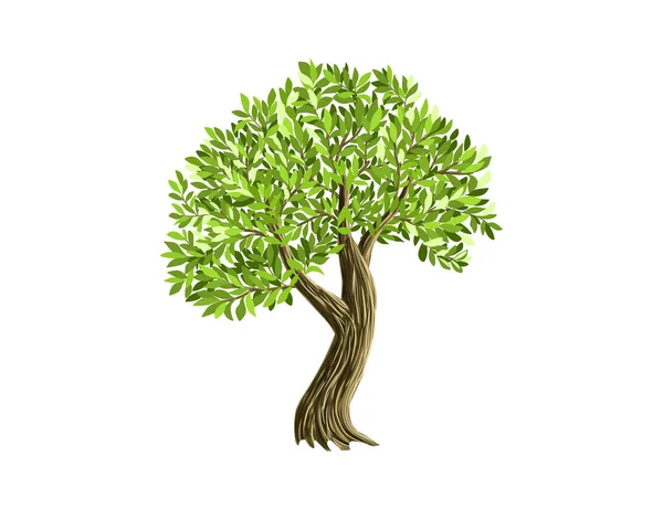 Стародавнє Дерево Логотип Векторні Ілюстрації — стоковий вектор