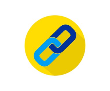 Zincir bağlantı vektör simgesi. 