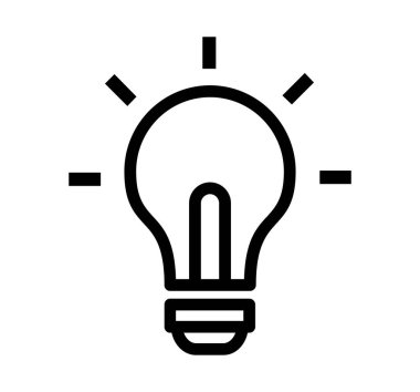 ampul ışık fikir simgesi 