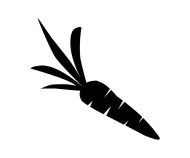 Havuç simgesi, vektör çizimi 