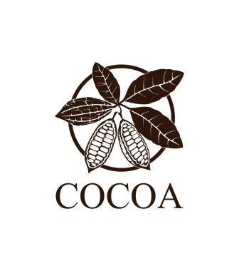 Basit kakao afişi, vektör illüstrasyonu 