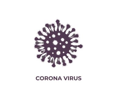 Coronavirus 2019 ncov simgesi. Covid - 19 virüsü. Beyaz arkaplanda vektör illüstrasyonu. 