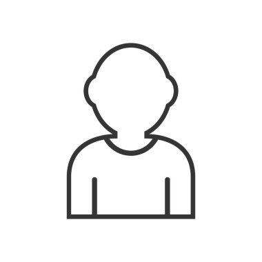 İş adamı çizgisi simgesi. işadamı sembolü vektör illüstrasyonu  