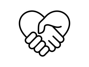 Basit kalp simgesi, vektör illüstrasyonu 