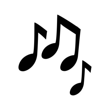 müzik notaları simge vektör resimleme şablonu 