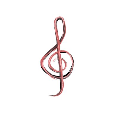 müzik anahtarı 3 d resimleme 