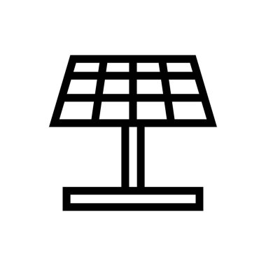 Güneş enerjisi simgesi, vektör illüstrasyonu 