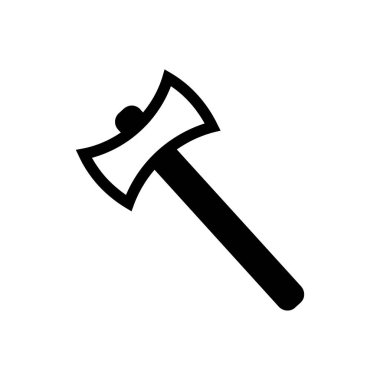 Balta, balta simgesi, vektör illüstrasyonu 