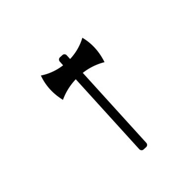 Biçimlendirilmiş balta simgesi pankartı, vektör illüstrasyonu 