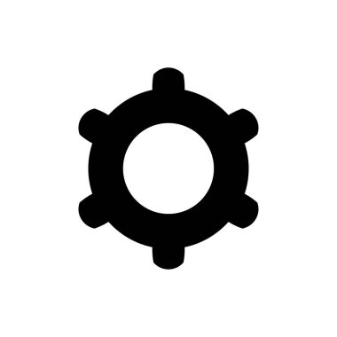 Biçimlendirilmiş dişli simgesi afişi, vektör illüstrasyonu 