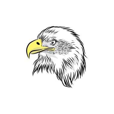 Biçimlendirilmiş kartal simgesi afişi, vektör illüstrasyonu 