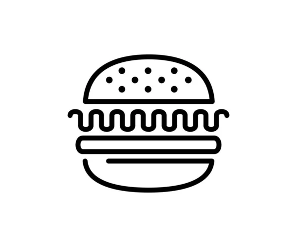 Burger Ikon Vektor Illustration — Stock vektor