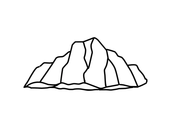 Icono Las Montañas Ilustración Vectorial — Archivo Imágenes Vectoriales