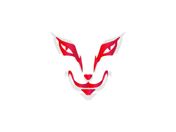 Wektor Projektu Logo Głowy Wilka — Wektor stockowy