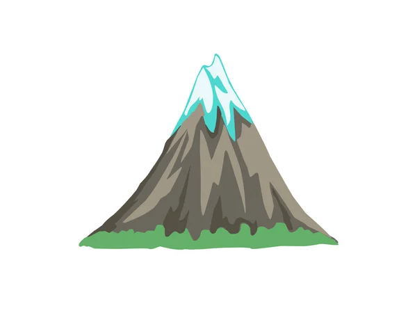 Βουνό Χιόνι Λευκό Φόντο Εικονογράφηση Διανύσματος — Διανυσματικό Αρχείο