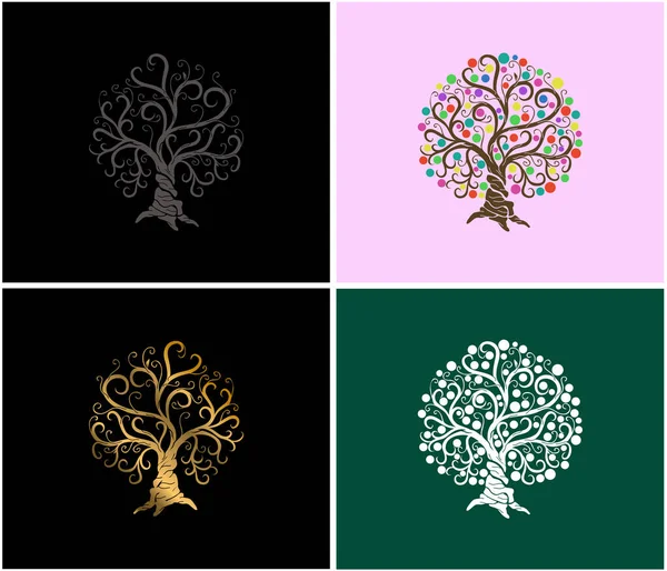 抽象的な木のベクトル図 — ストックベクタ