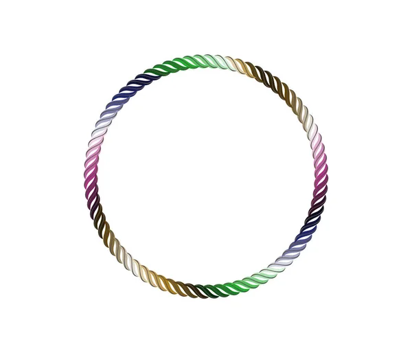 Färg Cirkel Ram Isolerad Vit Vektor Illustration — Stock vektor