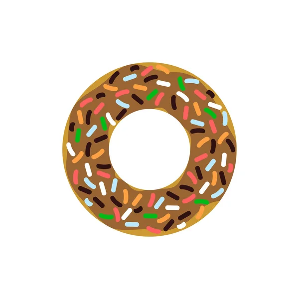 Donut Süßer Donut Auf Dem Hintergrund — Stockvektor