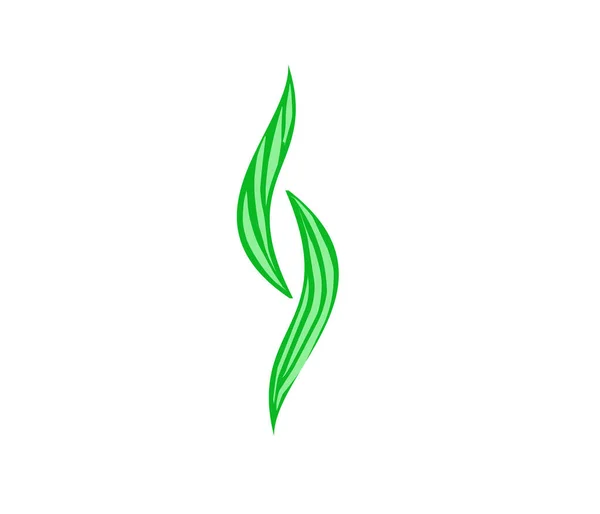 Grön Blad Logotyp Natur Ekologi Vektor Ikon Illustration Design — Stock vektor
