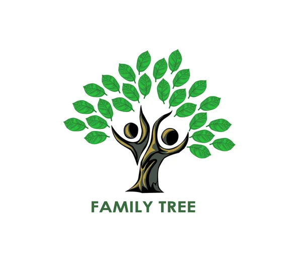 Icône Vectorielle Logo Famille Verte — Image vectorielle