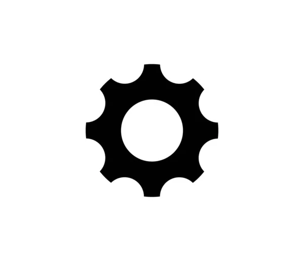 Svart Redskap Logotyp Vit Bakgrund Vektorikon — Stock vektor