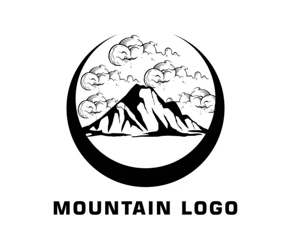 Design Logo Montagna Logo Esterno — Vettoriale Stock