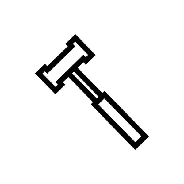 Ícone Martelo Vetor Logotipo —  Vetores de Stock