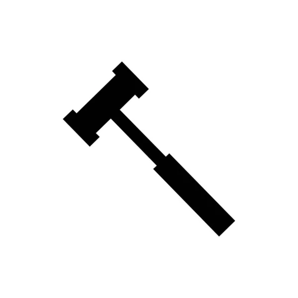 Stylized Hammer Icon Banner Vector Illustration — Stock Vector