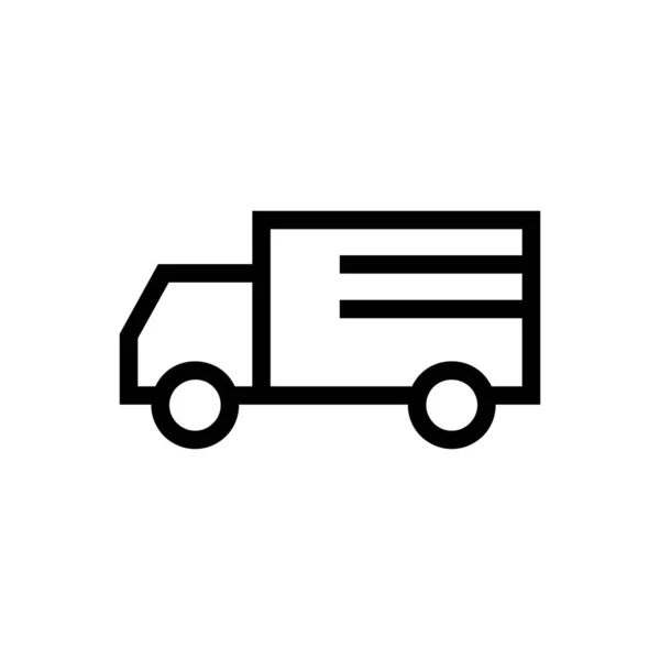 Stiliserad Lastbil Ikon Banner Vektor Illustration — Stock vektor