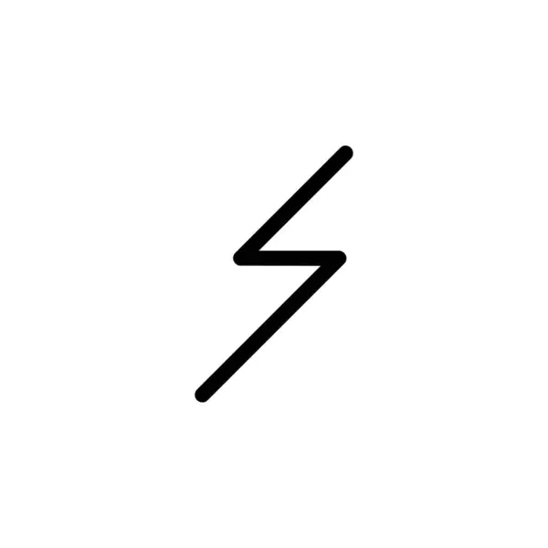 Στυλιζαρισμένο Σύμβολο Αστραπή Εικονίδιο Διανυσματική Απεικόνιση — Διανυσματικό Αρχείο