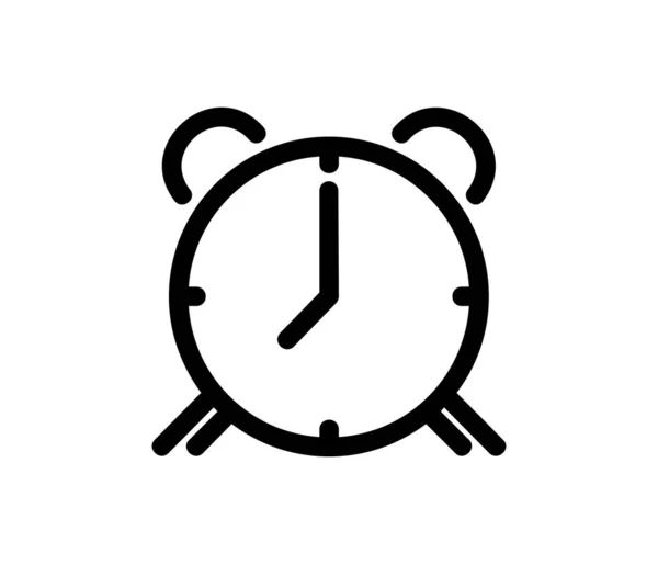 Stylized Alarm Clock Icon Banner Vector Illustration — Stock Vector