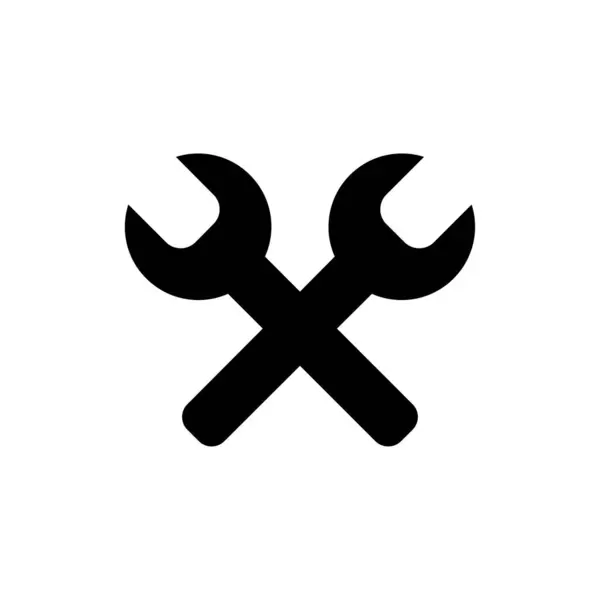 Stilisierte Schraubenschlüssel Symbol Banner Vektorillustration — Stockvektor