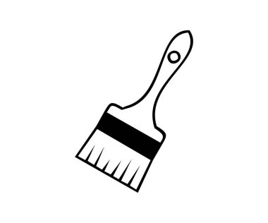 Temizlik fırçası vektör simgesi. Beyaz arkaplanda temizlik fırçası simgesi izole edildi. fırça logo tasarımı 