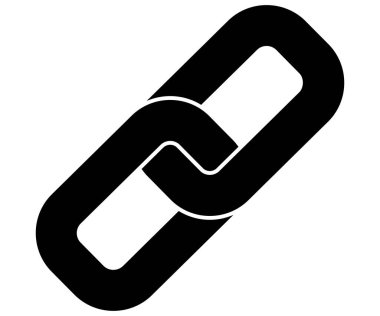 zincir bağlantı simgesi, siyah ve beyaz tasarım 