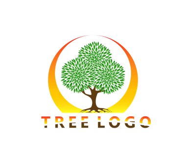 Yapraklı ağaç. vektör. 