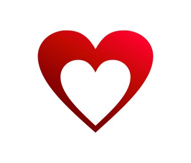 Biçimlendirilmiş kalp simgesi afişi, vektör illüstrasyonu 