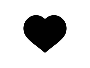 Biçimlendirilmiş kalp simgesi afişi, vektör illüstrasyonu 