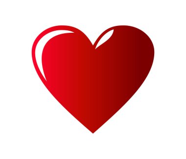 Biçimlendirilmiş kalp simgesi afişi, vektör illüstrasyonu 