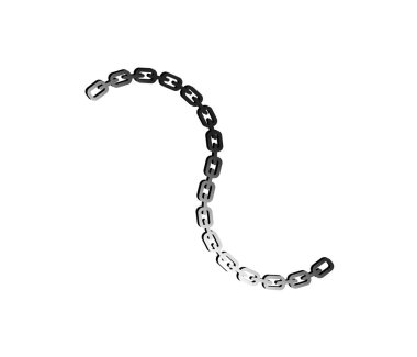 Beyaz zemin üzerindeki zincir, vektör illüstrasyonu  